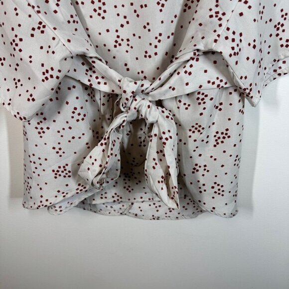 Hayden the Leslie Shirt-Dots Scoop Neck Cream Boho Blouse Size 2XL-3XL - Picture 3 of 13